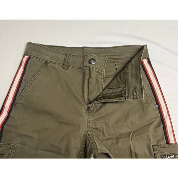 ATHLETA Women’s Summit Cargo Pant Olive Green Stripe Utility Hiking Pants Size 2 - Picture 5 of 14